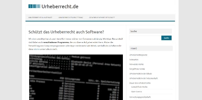 Das Urheberrecht an einer Website erstreckt sich auch auf die veröffentlichten Inhalte.